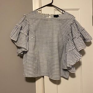 WHO WHAT WEAR STRIPED TOP